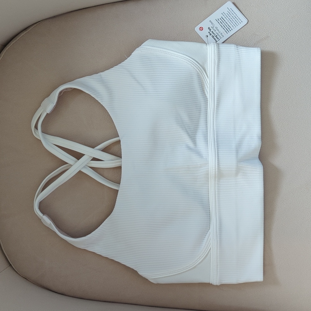 Lululemon Energy Bra Long Line Rib Size 8 NWT